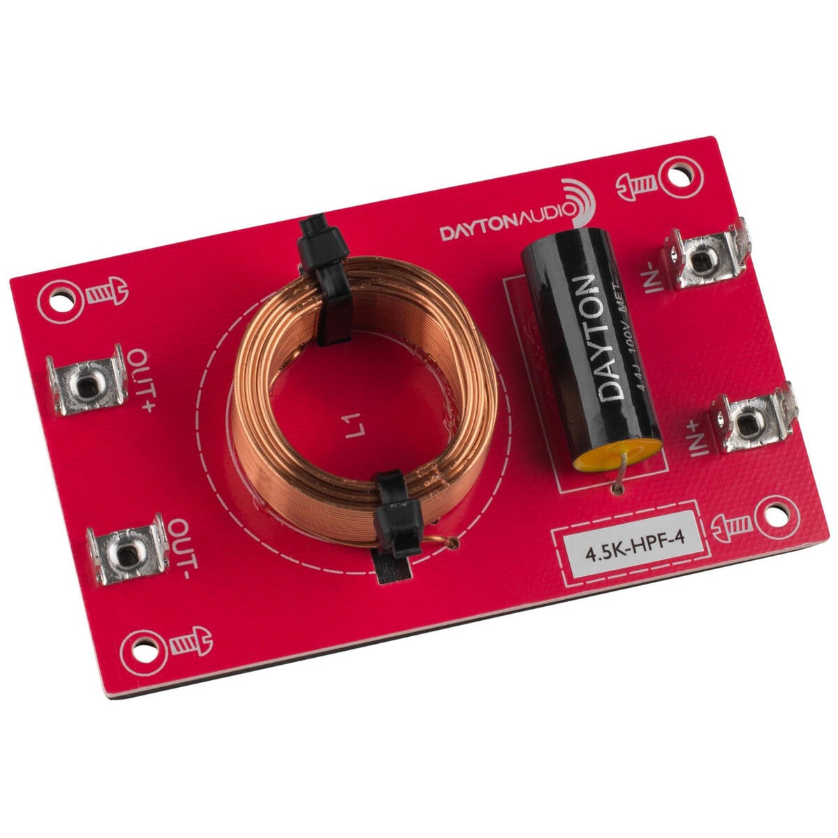 Dayton Audio 4.5kHPF4 High Pass Speaker Crossover 4,500 Hz 12 dB/Octave